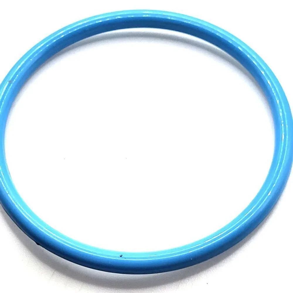 Robin's Egg Blue Acrylic Bangle Bracelet 2.6in dia